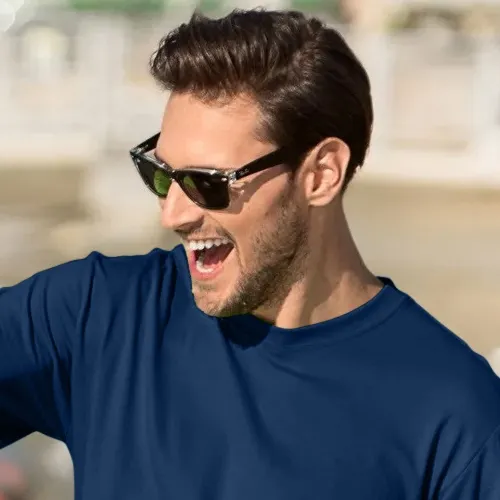 Мъжка класическа тениска - Класическо кръгло деколте