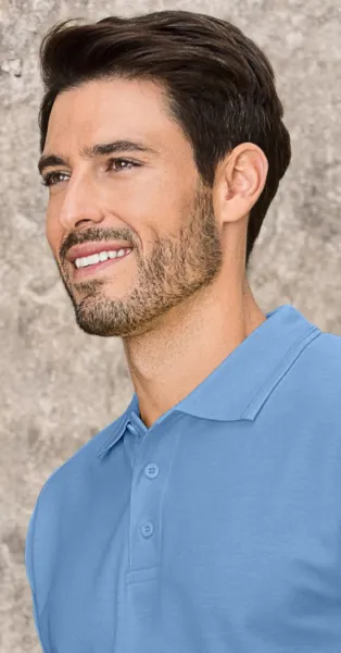 Мъжка свободна риза поло - Закопчаване с 3 копчета