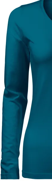 Дамска прилепнала тениска с дълъг ръкав - Класически дълги ръкави