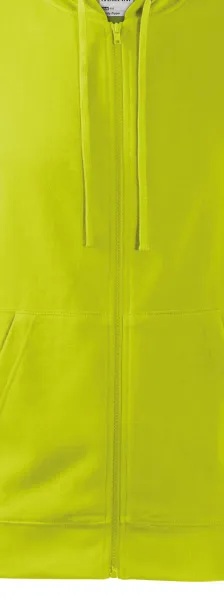 Мъжки суичър с качулка - Цип в цвета на суитшърта