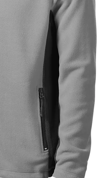 Мъжко яке от полар в контраст - Тъмни контрастни детайли