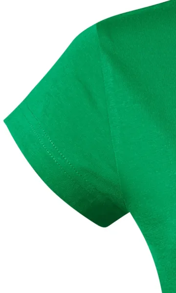 Дамска приталена тениска с кръгло деколте - Къси ръкави