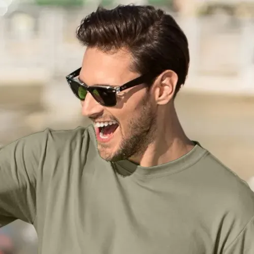 Мъжка класическа тениска - Класическо кръгло деколте