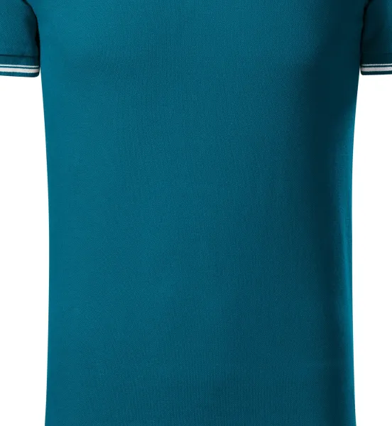 Мъжка контрастираща поло риза - Леко заострена кройка