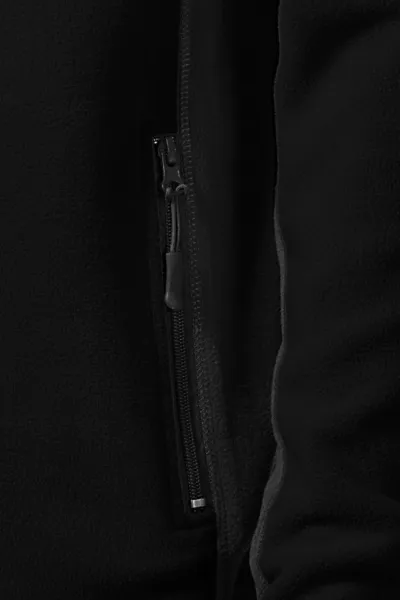 Мъжко яке от полар в контраст - Практични джобове с цип