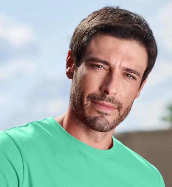 Мъжка семпла тениска - Класическо кръгло деколте