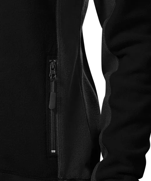 Дамско поларено контрастно яке - Практични джобове с цип