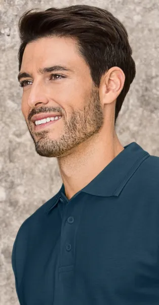 Мъжка свободна риза поло - Закопчаване с 3 копчета