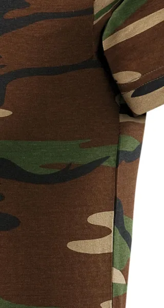 Камуфлажна тениска - Разкроена със странични шевове