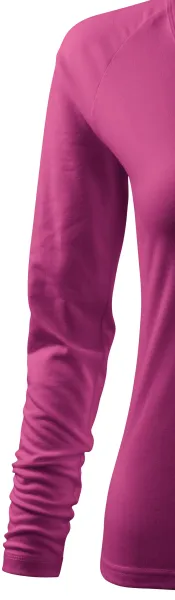 Дамска прилепнала тениска, V-образно деколте - Дълги реглан ръкави