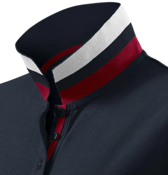 Дамска риза поло с яка нагоре - Яка с два начина на носене