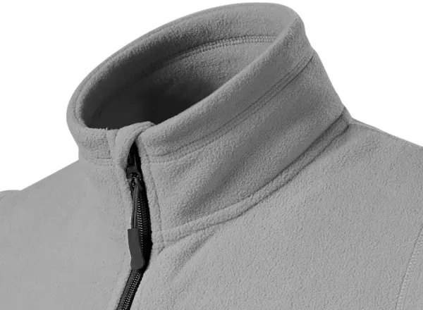 Контрастна жилетка от полар - Повдигната яка за предпазване от студ на врата