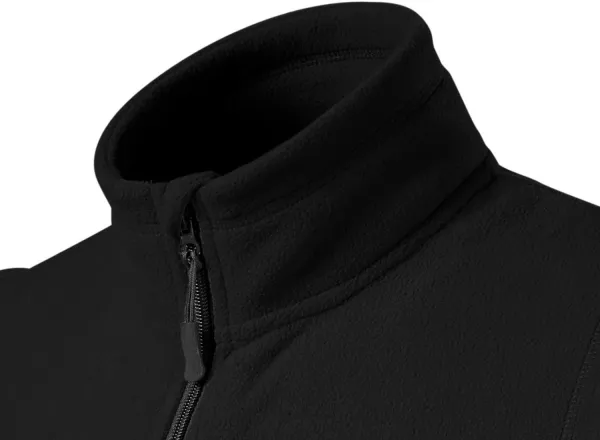 Контрастна жилетка от полар - Повдигната яка за предпазване от студ на врата