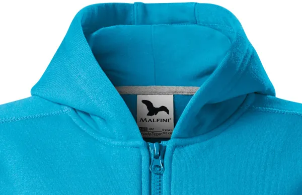 Детски суичър с качулка - Качулка с връзки за стягане