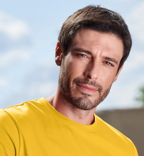 Мъжка семпла тениска - Класическо кръгло деколте