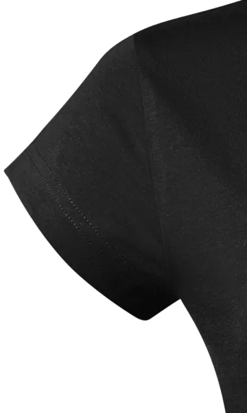 Дамска приталена тениска с кръгло деколте - Къси ръкави