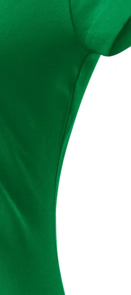 Дамска приталена тениска с кръгло деколте - Разкроена със странични шевове