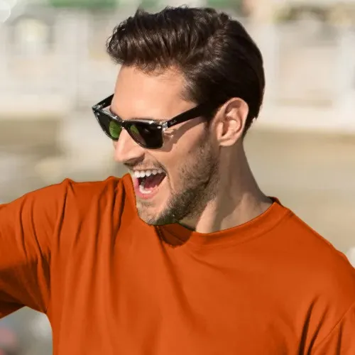 Мъжка класическа тениска - Класическо кръгло деколте