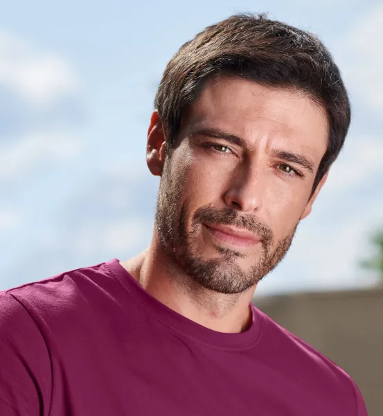 Мъжка семпла тениска - Класическо кръгло деколте