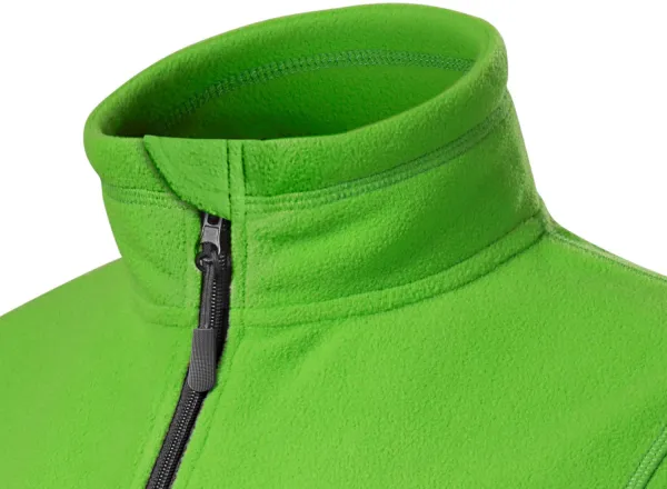 Дамско поларено контрастно яке - Повдигната яка за предпазване от студ на врата