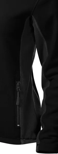 Дамско поларено контрастно яке - Тъмни контрастни детайли