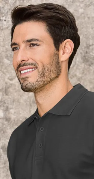 Мъжка свободна риза поло - Закопчаване с 3 копчета