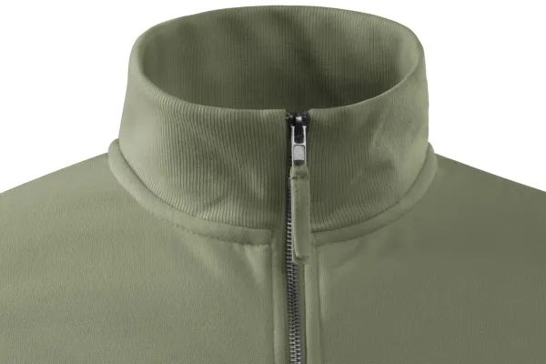 Изчистен мъжки суичър без качулка - Висока яка