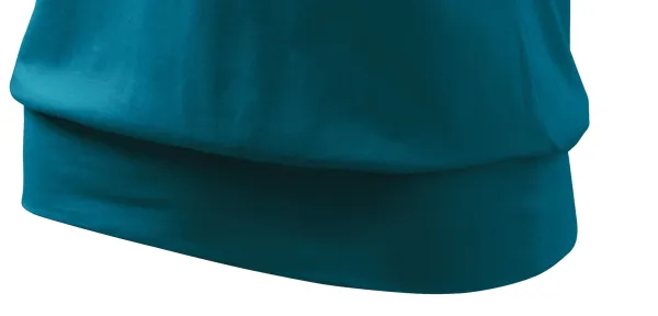 Дамска модерна тениска - Широк долен подгъв на ризата