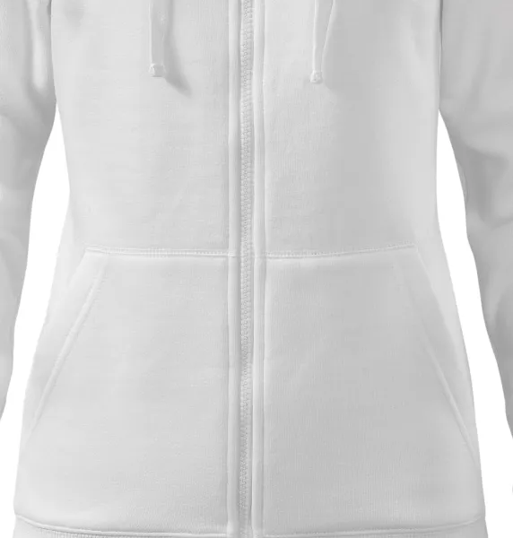 Дамски суичър с качулка - Стеснена кройка със странични шевове