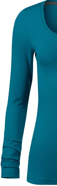 Дамска тениска с дълъг ръкав и по-дълбоко деколте - Класически дълги ръкави