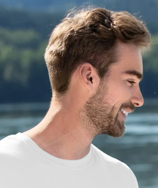 Мъжка модна тениска - Класическо кръгло деколте