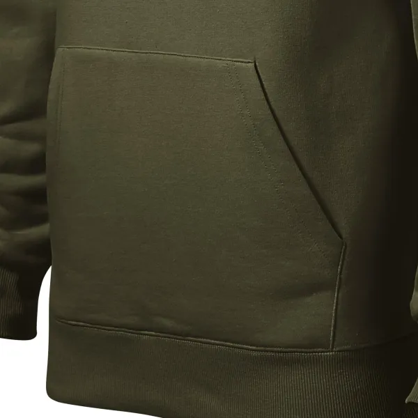 Мъжки суичър с качулка без цип - Чанта тип „кенгуру“