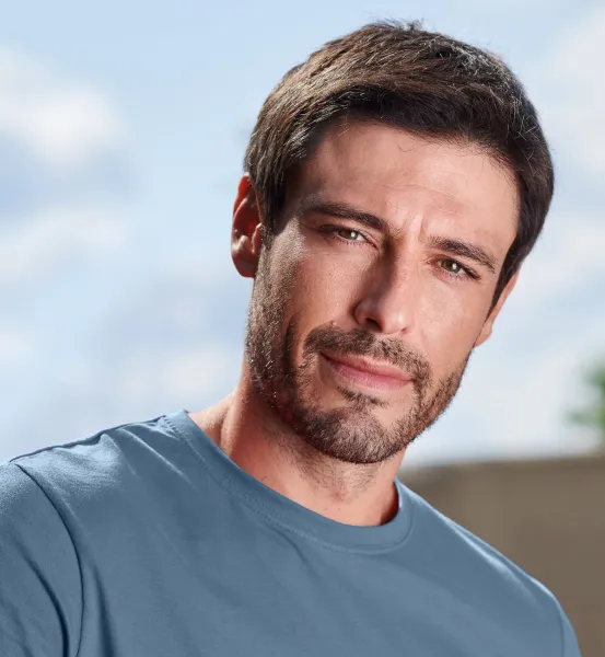 Мъжка семпла тениска - Класическо кръгло деколте