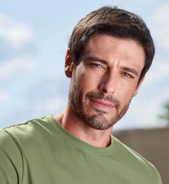 Мъжка семпла тениска - Класическо кръгло деколте