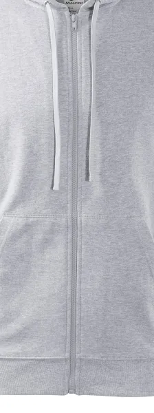 Мъжки суичър с качулка - Цип в цвета на суитшърта