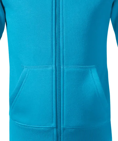 Детски суичър с качулка - Свободна кройка със странични шевове