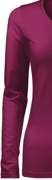 Дамска прилепнала тениска с дълъг ръкав - Класически дълги ръкави