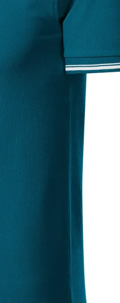 Мъжка контрастираща поло риза - Разкроена със странични шевове