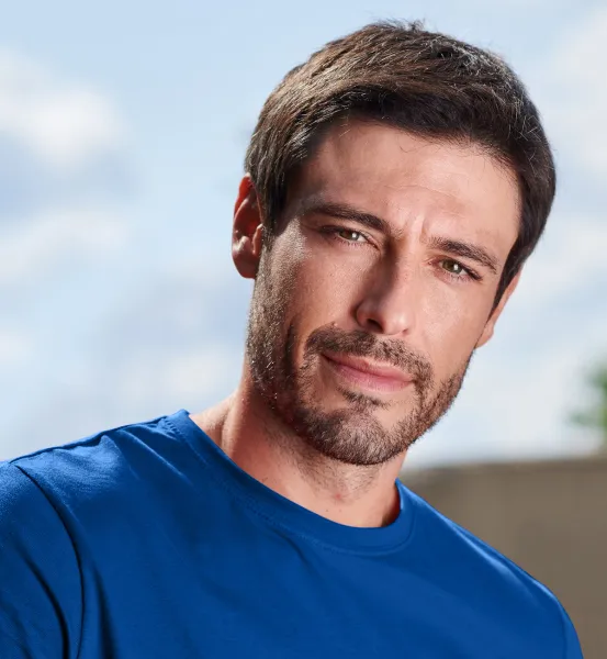 Мъжка семпла тениска - Класическо кръгло деколте