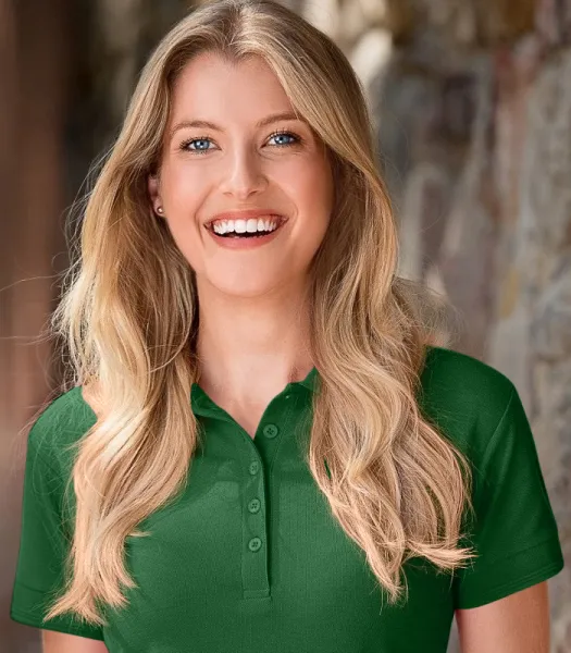 Дамска елегантна поло риза - Закопчаване с 5 копчета