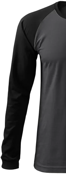 Мъжка контрастна тениска с дълъг ръкав - Дълги реглан ръкави