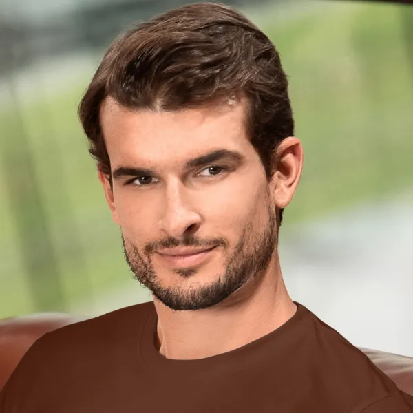 Унисекс тениска с по-голямо тегло - Класическо кръгло деколте