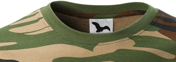 Камуфлажна тениска - Класическо кръгло деколте