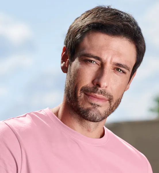 Мъжка семпла тениска - Класическо кръгло деколте