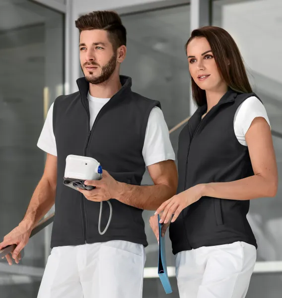 Класическа жилетка от полар - Унисекс поларена жилетка - за жени и мъже