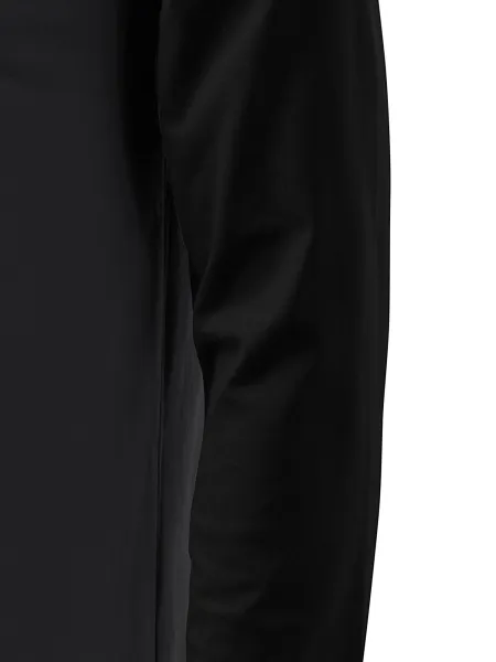 Мъжка контрастна тениска с дълъг ръкав - Разкроена със странични шевове