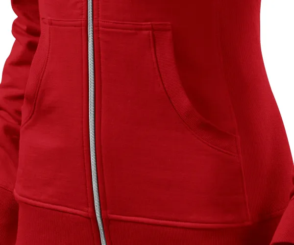 Дамски суичър без качулка - Джобове тип „кенгуру“