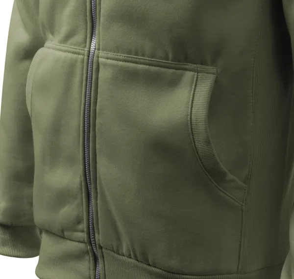 Изчистен мъжки суичър без качулка - Джобове тип „кенгуру“