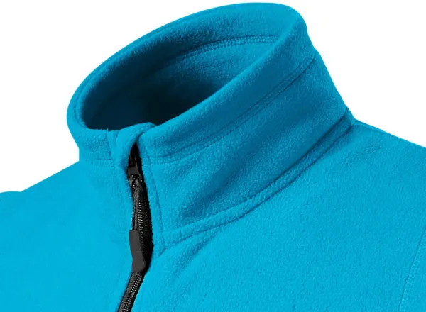 Контрастна жилетка от полар - Повдигната яка за предпазване от студ на врата