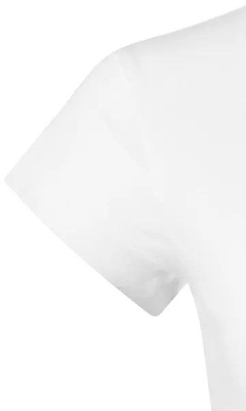 Дамска приталена тениска с V-образно деколте - Много къси ръкави